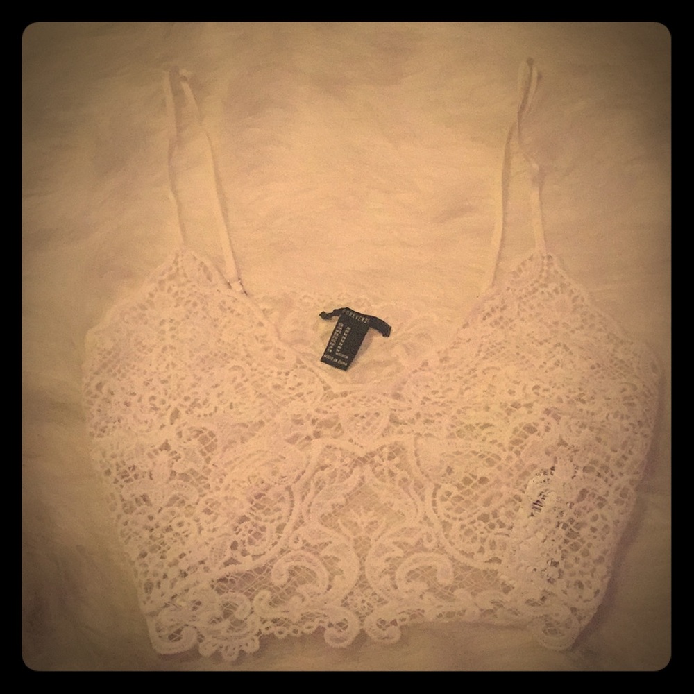 White Lace Strap Bandeau
